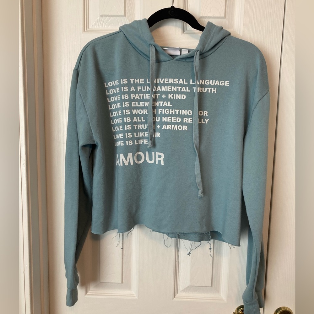 3/$15 Mighty Fine Cropped Hoodie